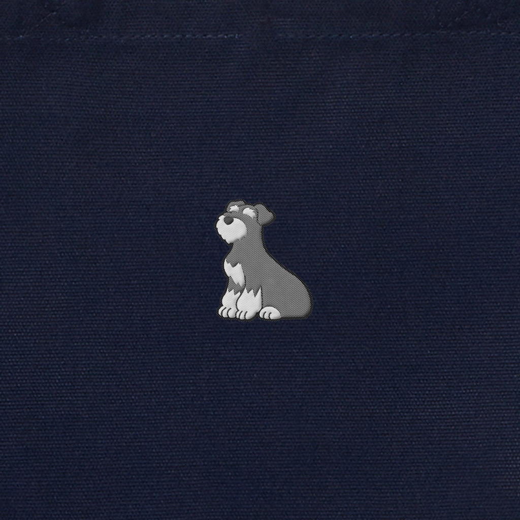 ランチバッグミニトート ワンポイント刺繍 "シュナウザー ソルト&ペッパー" navy image