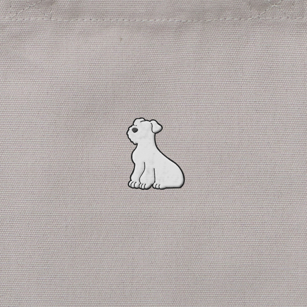 ランチバッグミニトート ワンポイント刺繍 "シュナウザー ホワイト" light-gray image