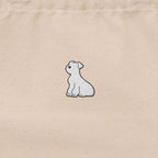 ランチバッグミニトート ワンポイント刺繍 "シュナウザー ホワイト" natural image