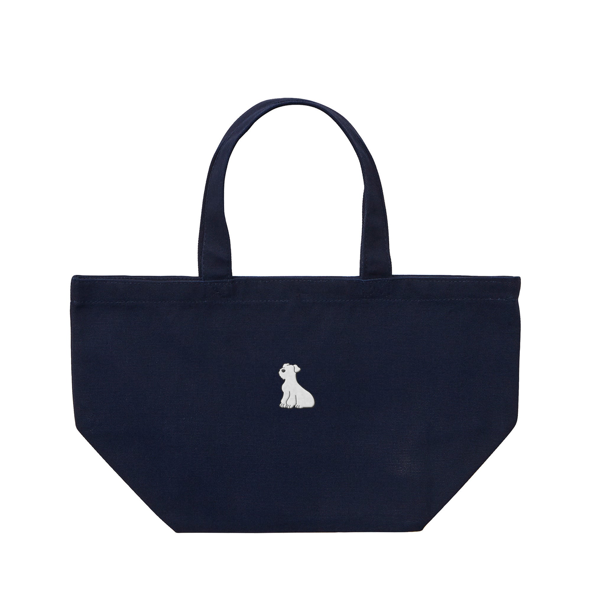 ランチバッグミニトート ワンポイント刺繍 "シュナウザー ホワイト" navy image