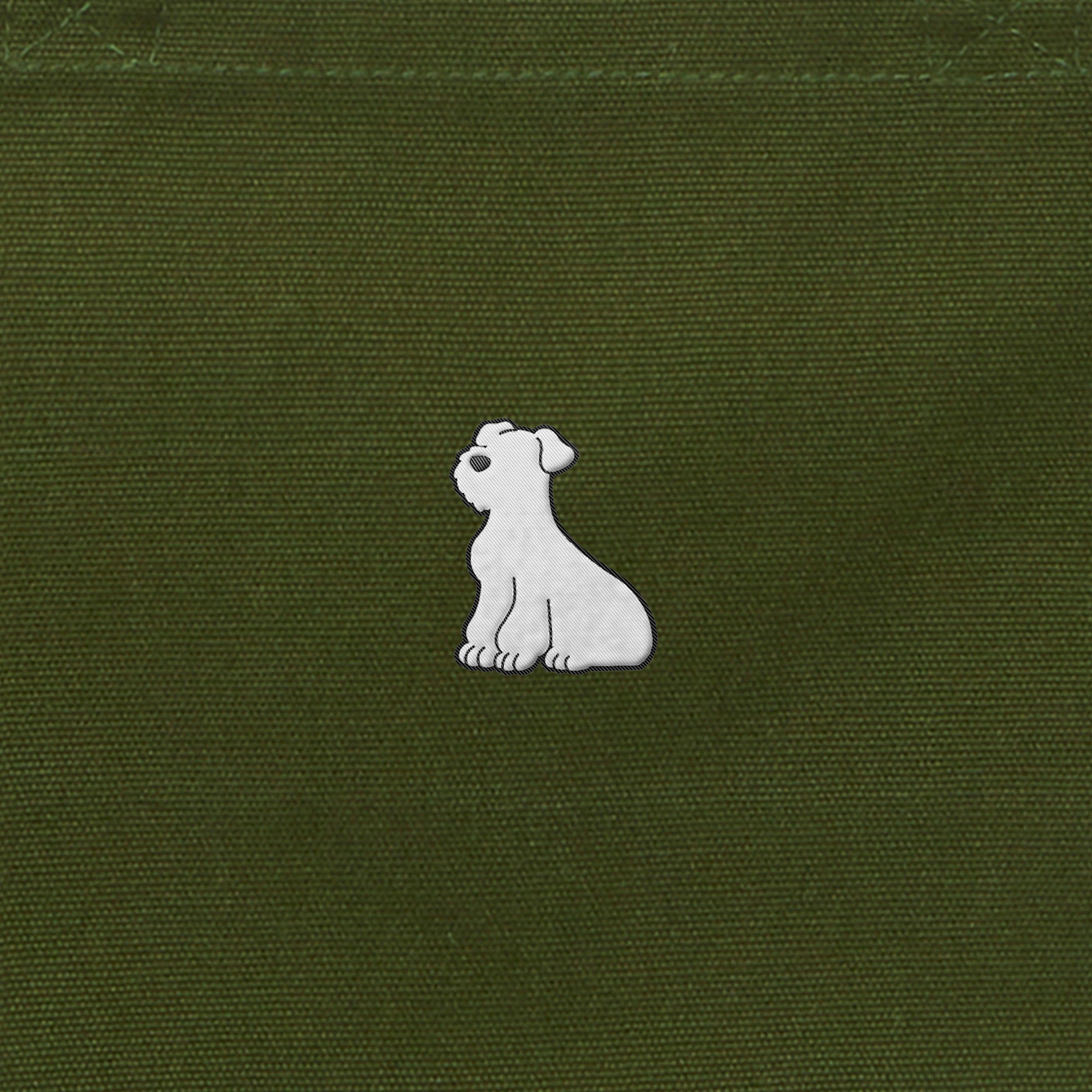 ランチバッグミニトート ワンポイント刺繍 "シュナウザー ホワイト" od image
