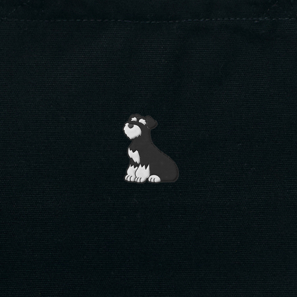 ランチバッグミニトート ワンポイント刺繍 "シュナウザー ブラック&シルバー" black image