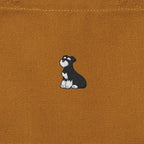 ランチバッグミニトート ワンポイント刺繍 "シュナウザー ブラック&シルバー" camel image