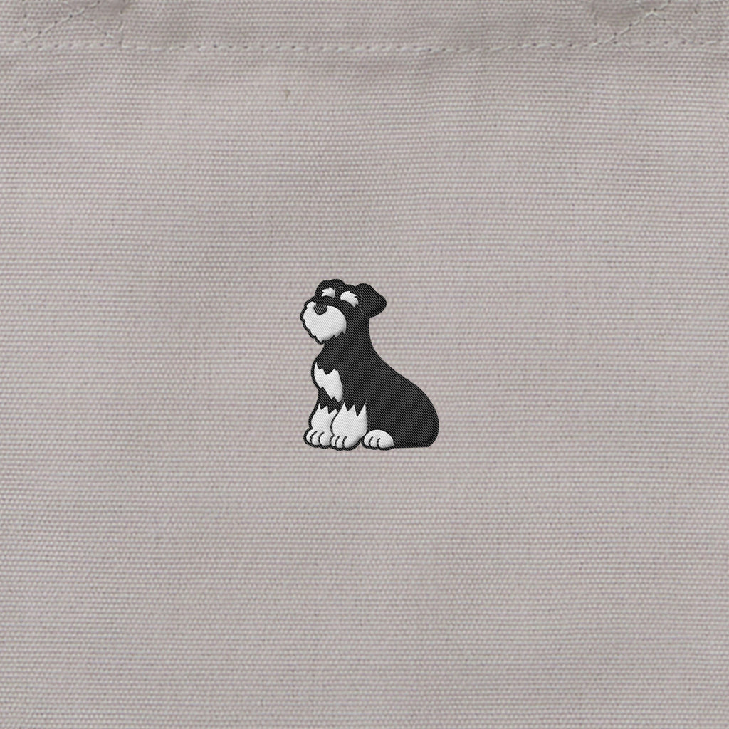 ランチバッグミニトート ワンポイント刺繍 "シュナウザー ブラック&シルバー" light-gray image