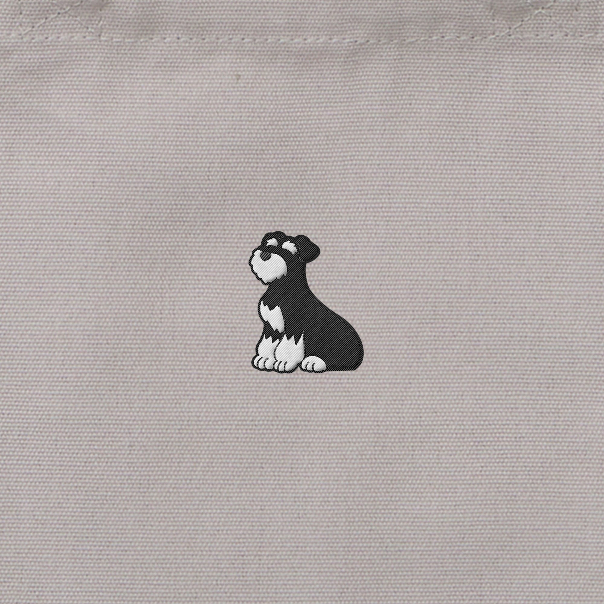 ランチバッグミニトート ワンポイント刺繍 "シュナウザー ブラック&シルバー" light-gray image