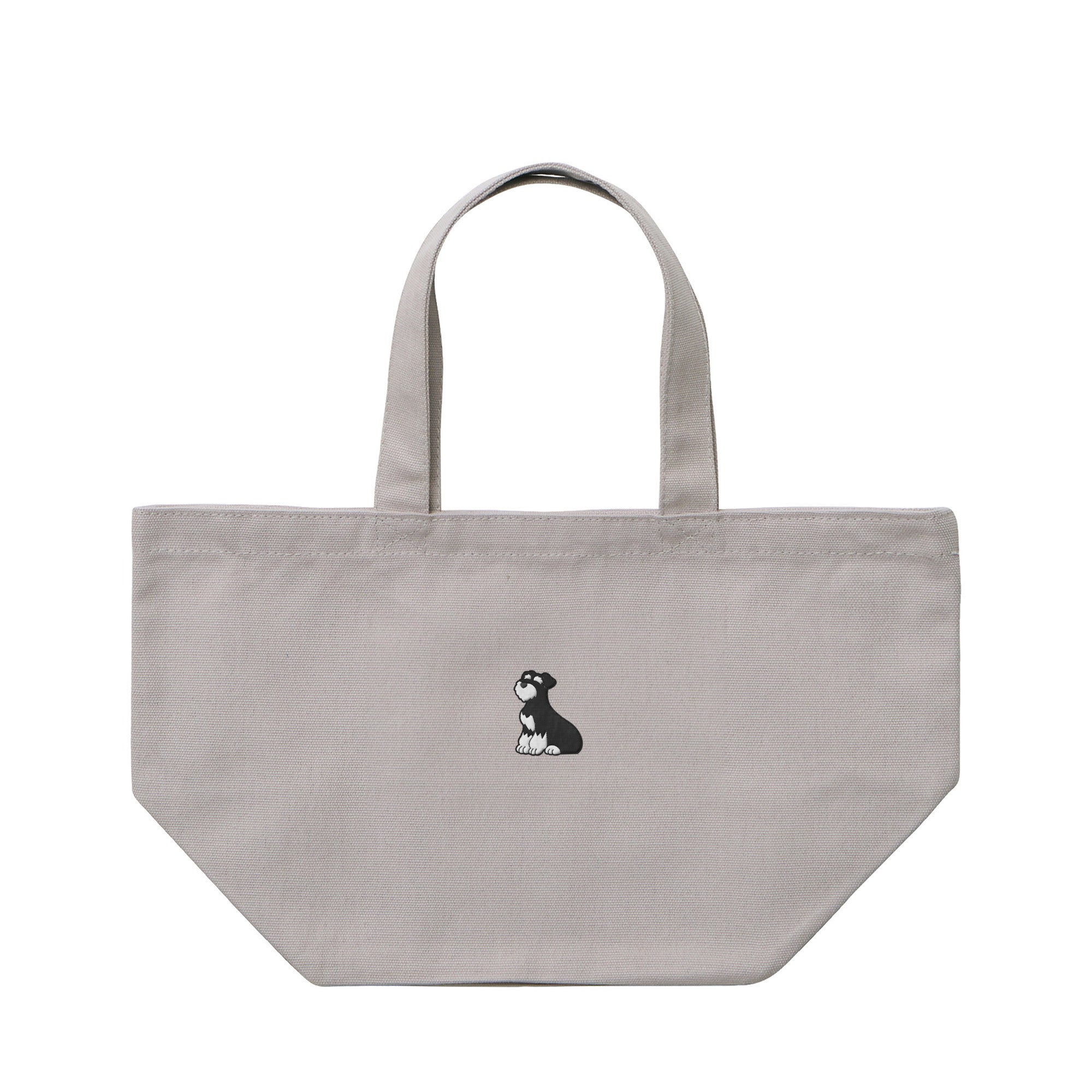 ランチバッグミニトート ワンポイント刺繍 "シュナウザー ブラック&シルバー" light-gray image
