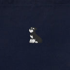ランチバッグミニトート ワンポイント刺繍 "シュナウザー ブラック&シルバー" navy image