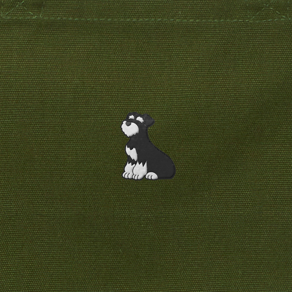 ランチバッグミニトート ワンポイント刺繍 "シュナウザー ブラック&シルバー" od image