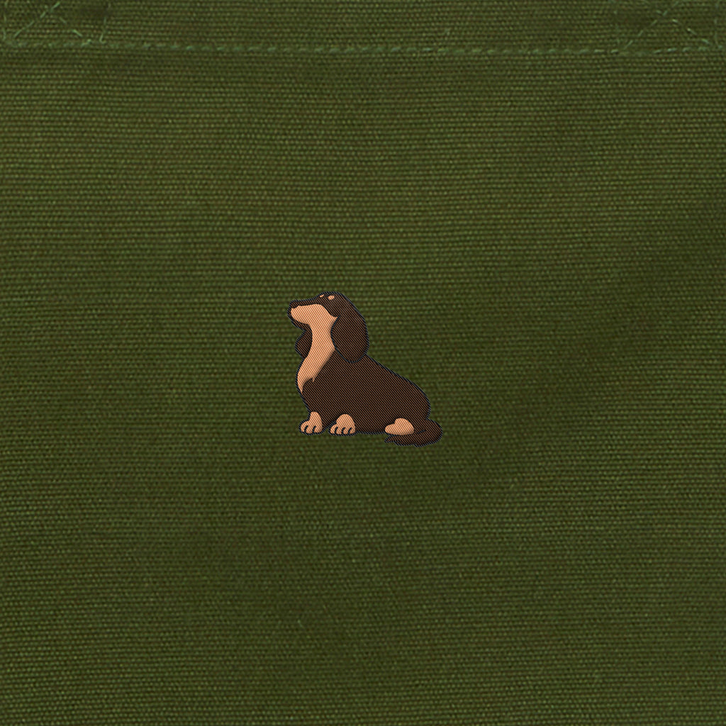 ランチバッグミニトート ワンポイント刺繍 "ダックス チョコタン" od image