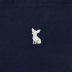 ランチバッグミニトート ワンポイント刺繍 "チワワ ホワイト" navy image
