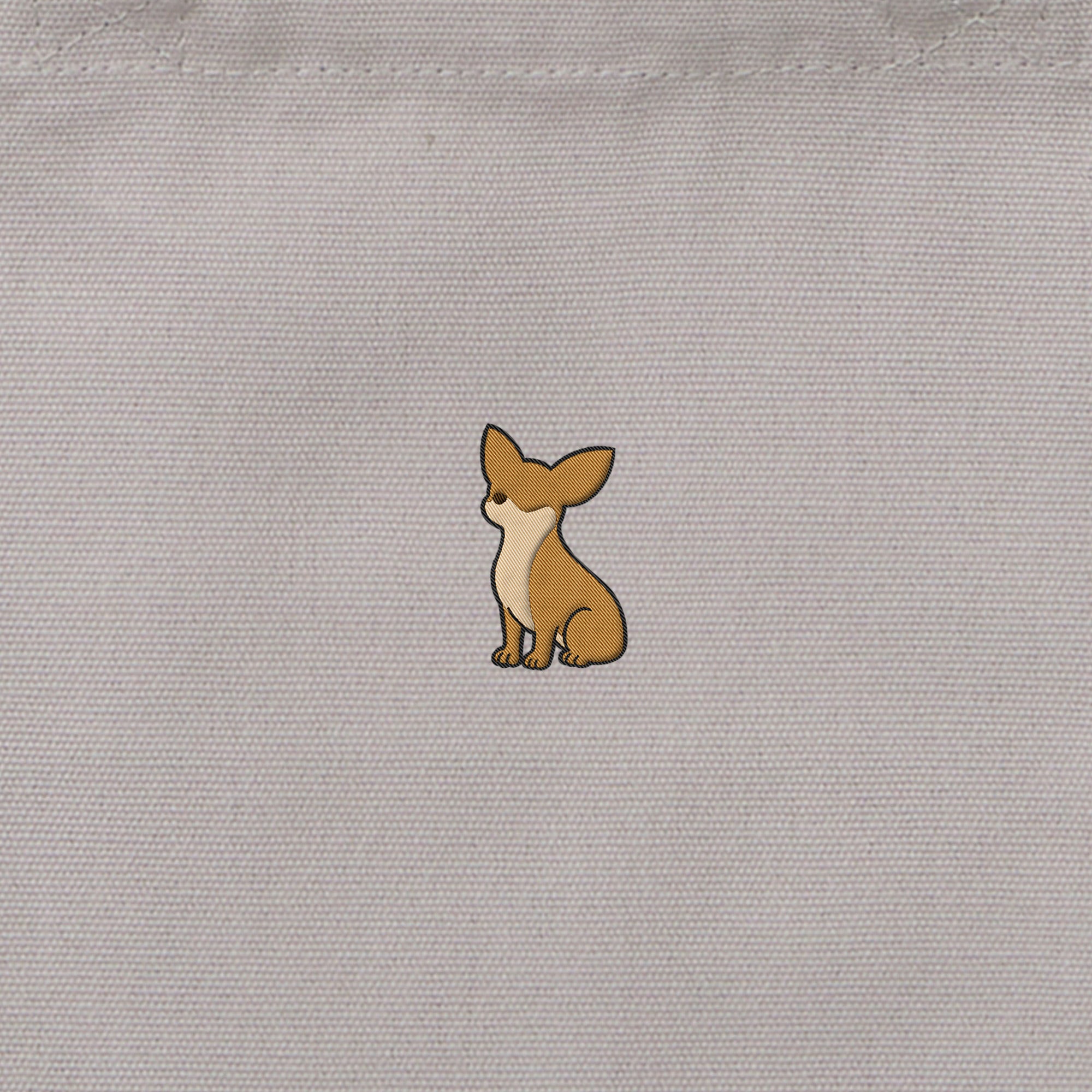 ランチバッグミニトート ワンポイント刺繍 "チワワ レッド" light-gray image