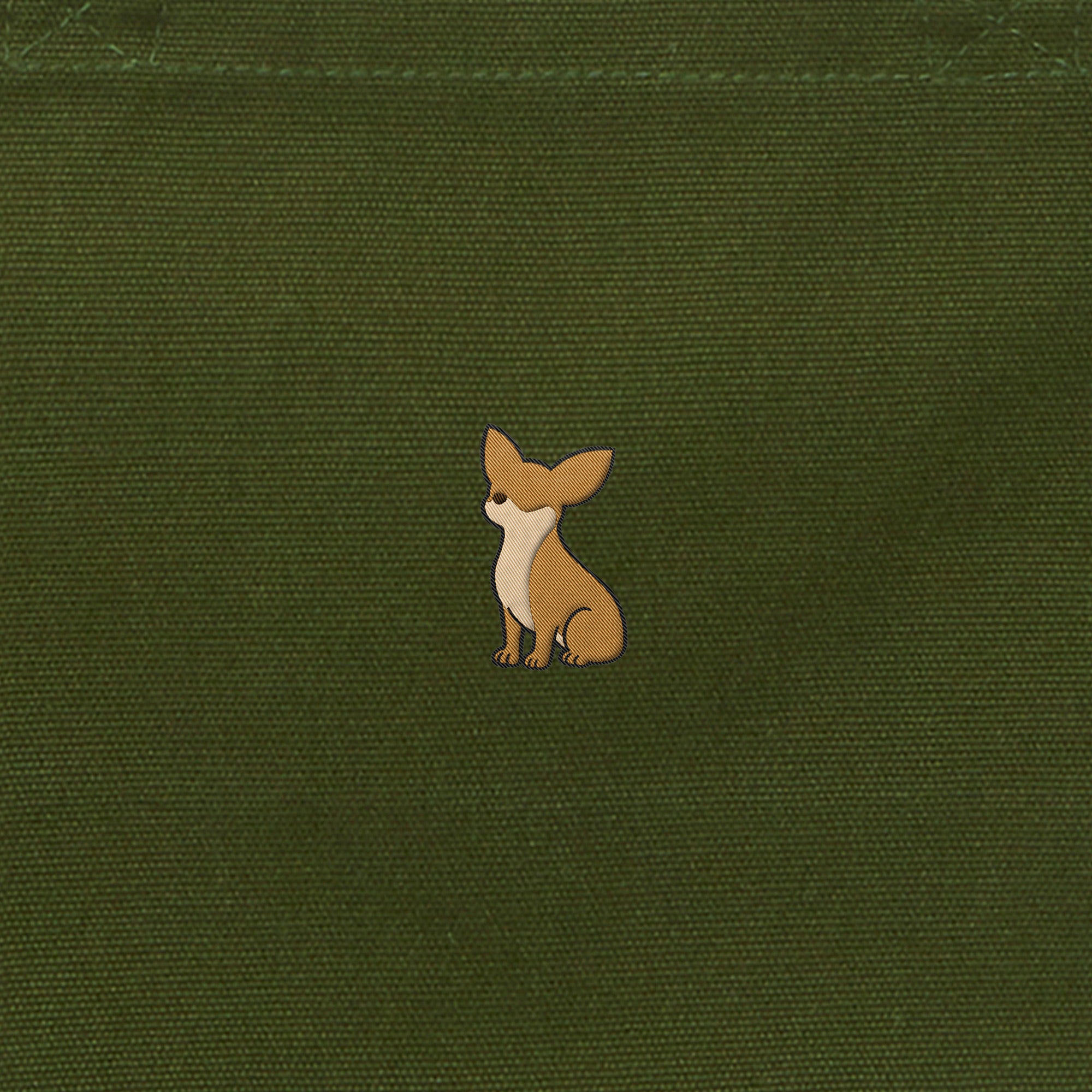 ランチバッグミニトート ワンポイント刺繍 "チワワ レッド" od image