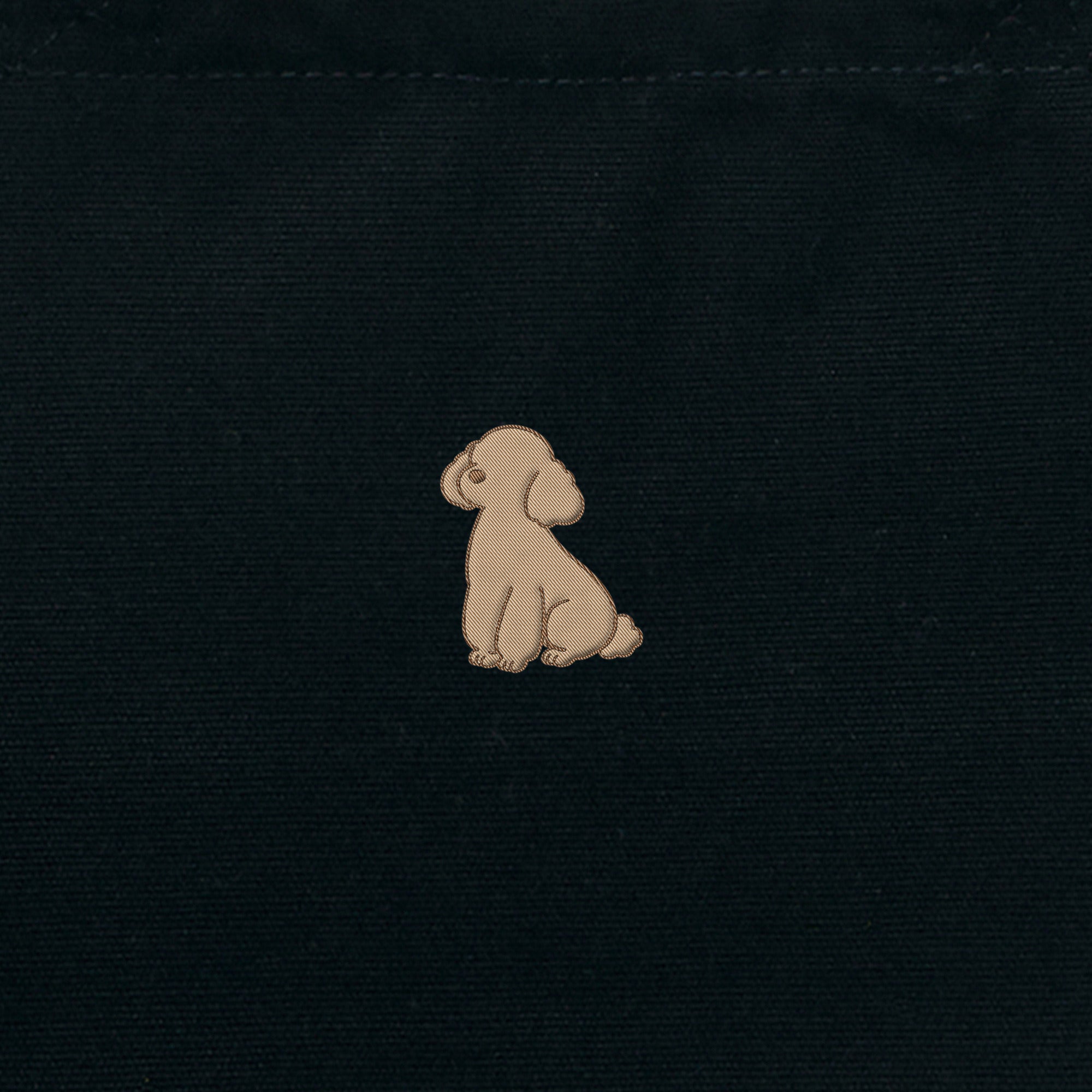 ランチバッグミニトート ワンポイント刺繍 "トイプードル クリーム" black image