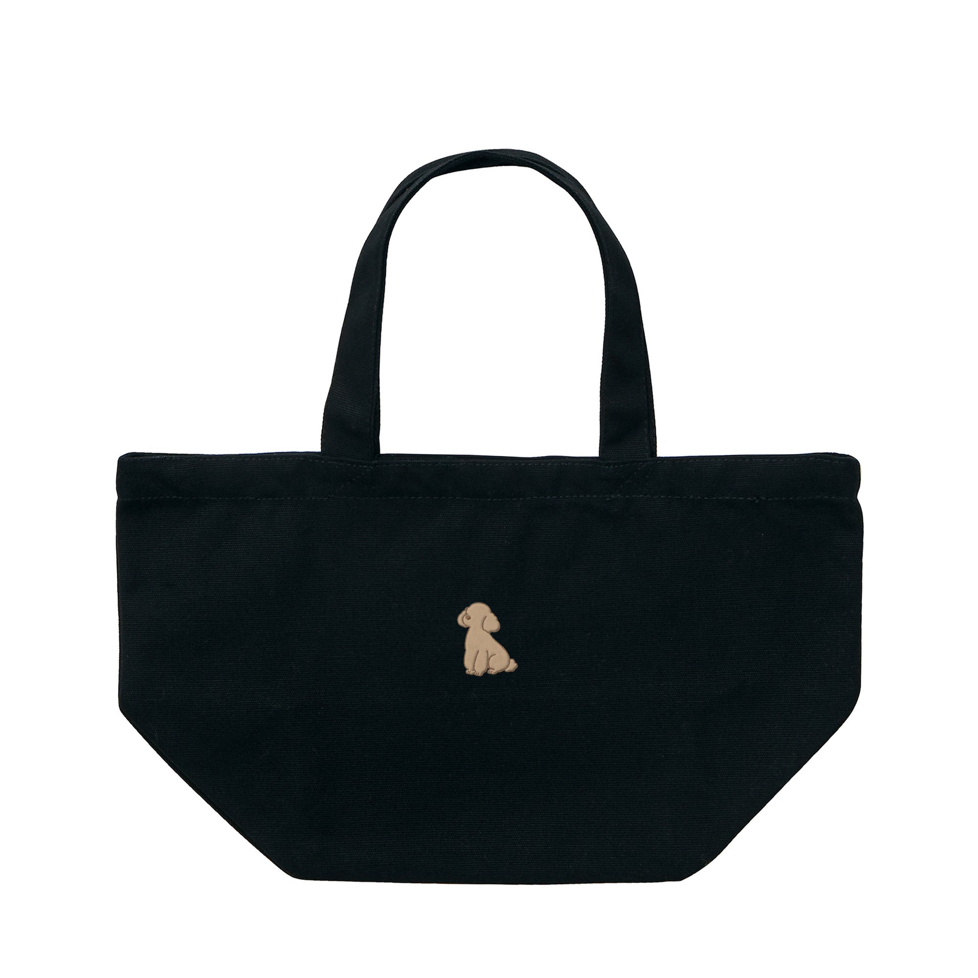 ランチバッグミニトート ワンポイント刺繍 "トイプードル クリーム" black image