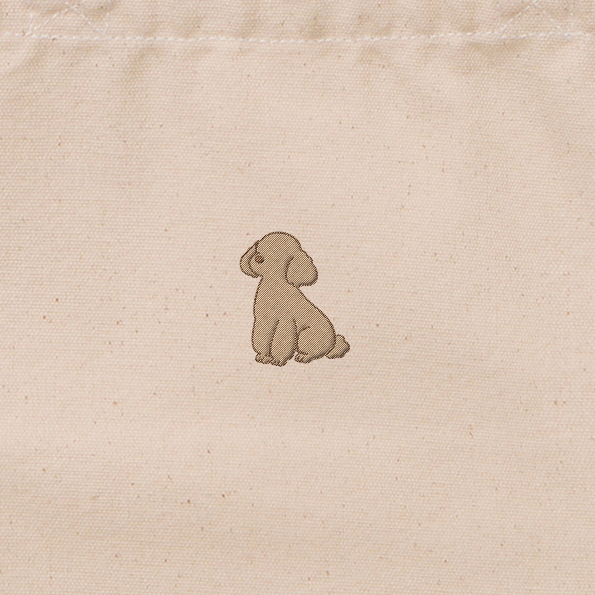 ランチバッグミニトート ワンポイント刺繍 "トイプードル クリーム" natural image