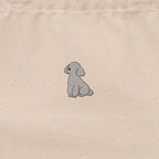 ランチバッグミニトート ワンポイント刺繍 "トイプードル シルバー" natural image