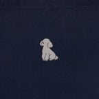 ランチバッグミニトート ワンポイント刺繍 "トイプードル シルバー" navy image