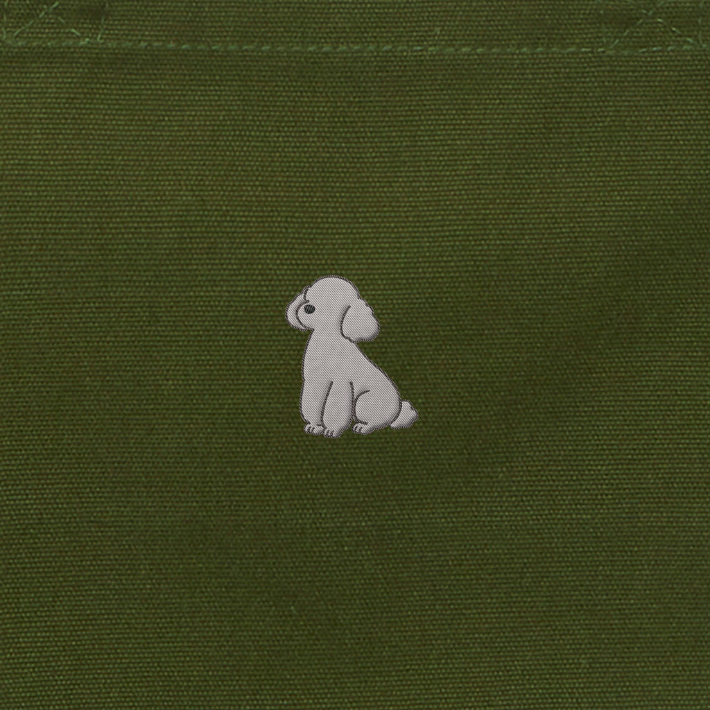 ランチバッグミニトート ワンポイント刺繍 "トイプードル シルバー" od image