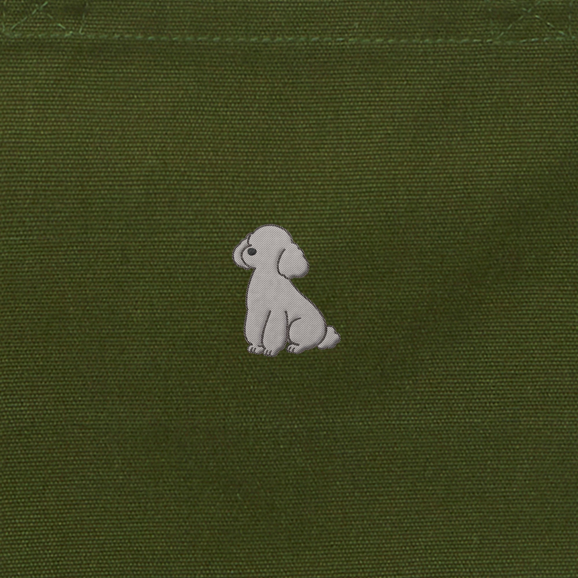 ランチバッグミニトート ワンポイント刺繍 "トイプードル シルバー" od image