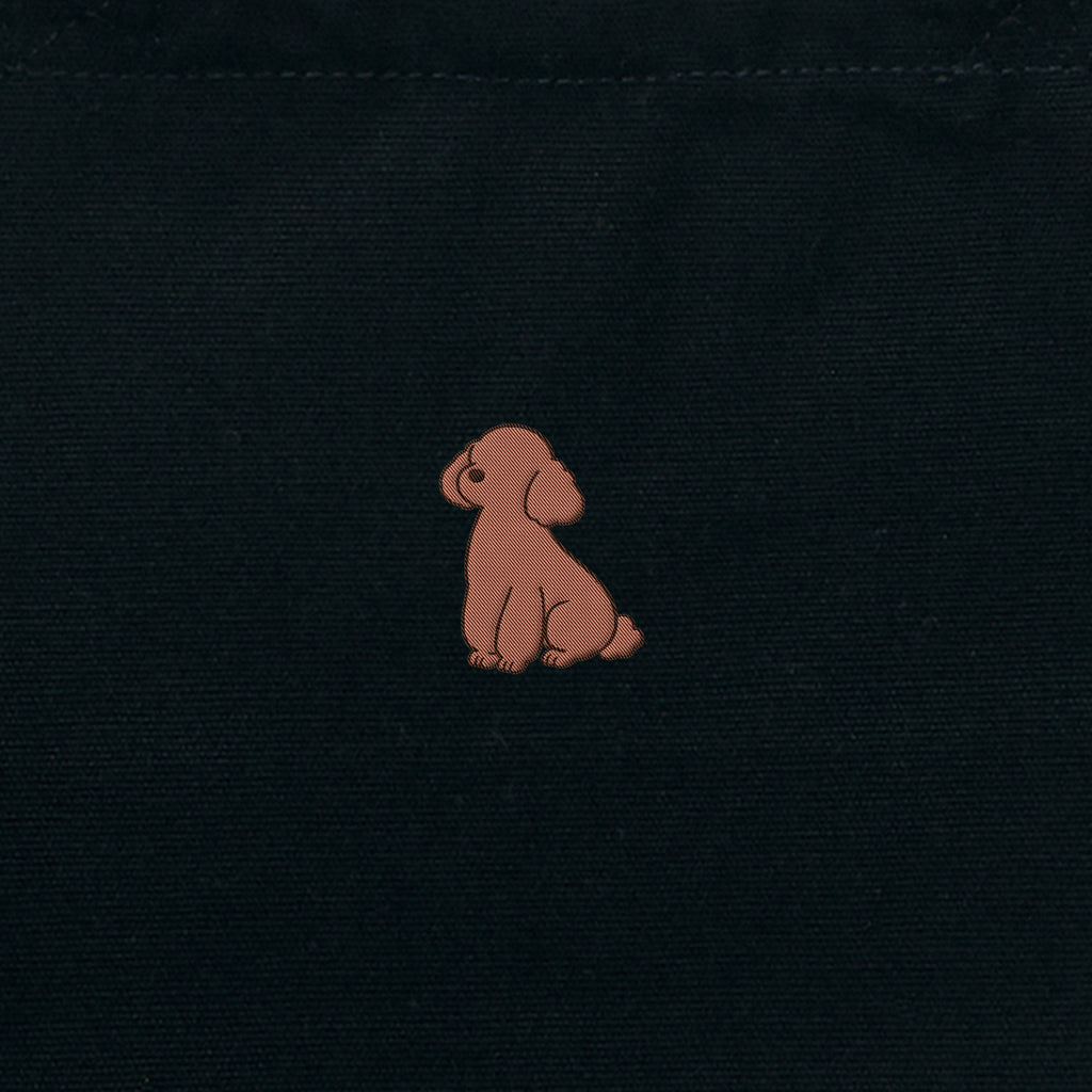 ランチバッグミニトート ワンポイント刺繍 "トイプードル ブラウン" black image