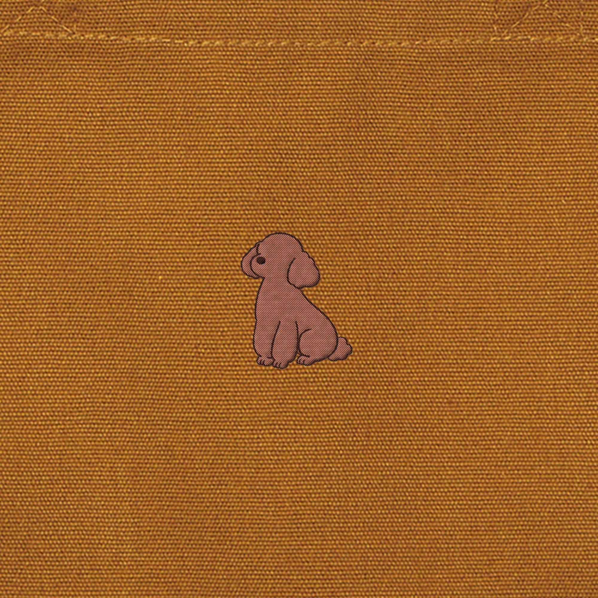 ランチバッグミニトート ワンポイント刺繍 "トイプードル ブラウン" camel image
