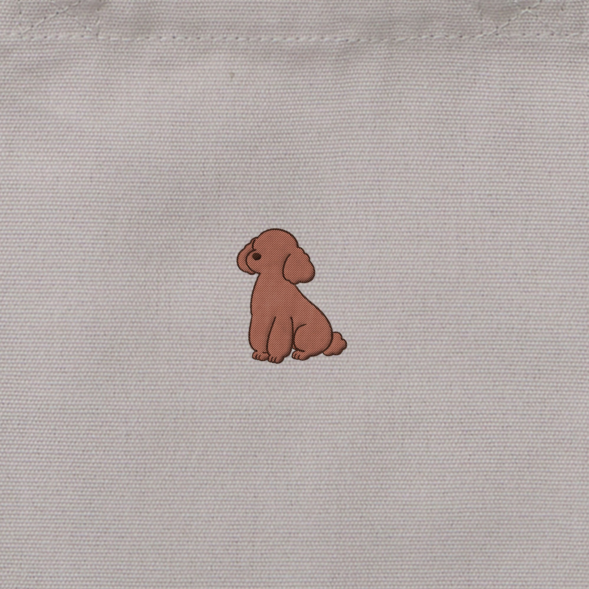 ランチバッグミニトート ワンポイント刺繍 "トイプードル ブラウン" light-gray image