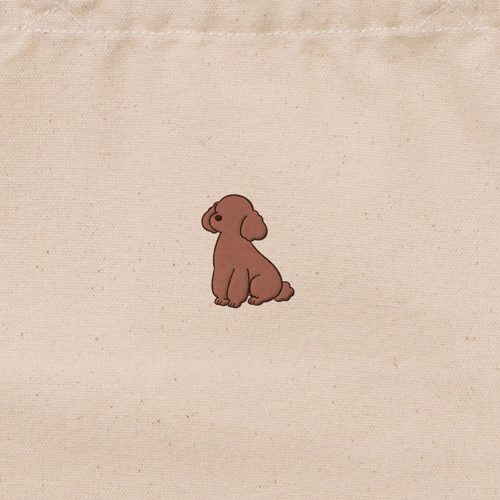 ランチバッグミニトート ワンポイント刺繍 "トイプードル ブラウン" natural image