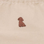ランチバッグミニトート ワンポイント刺繍 "トイプードル ブラウン" natural image