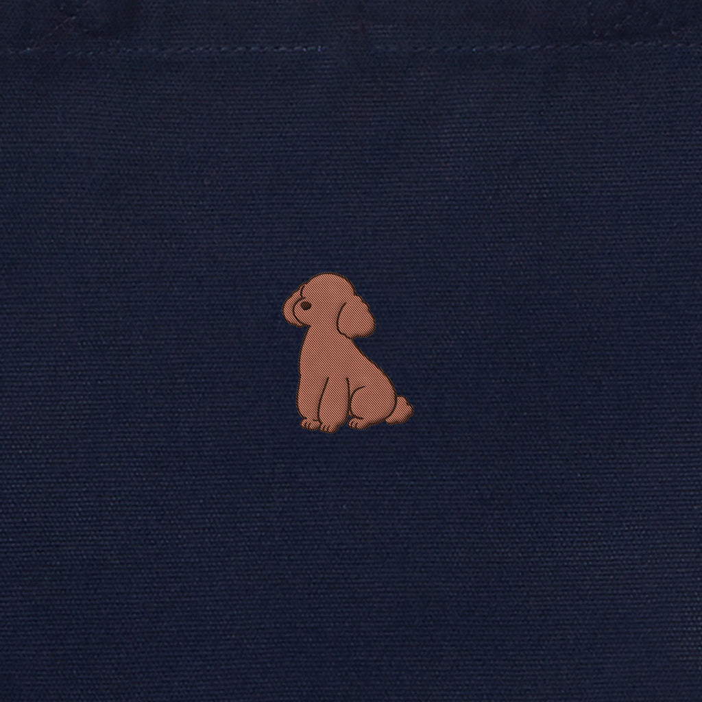 ランチバッグミニトート ワンポイント刺繍 "トイプードル ブラウン" navy image