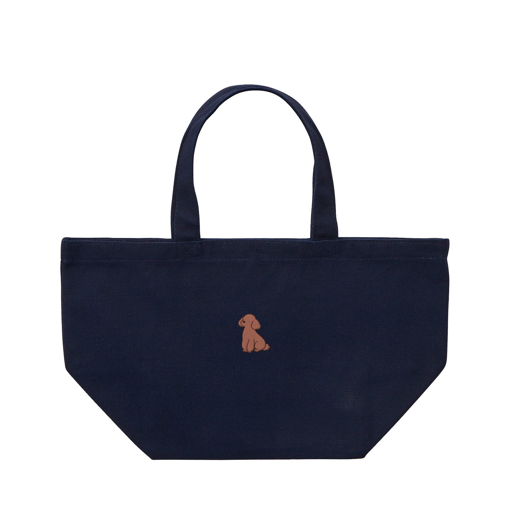 ランチバッグミニトート ワンポイント刺繍 "トイプードル ブラウン" navy image