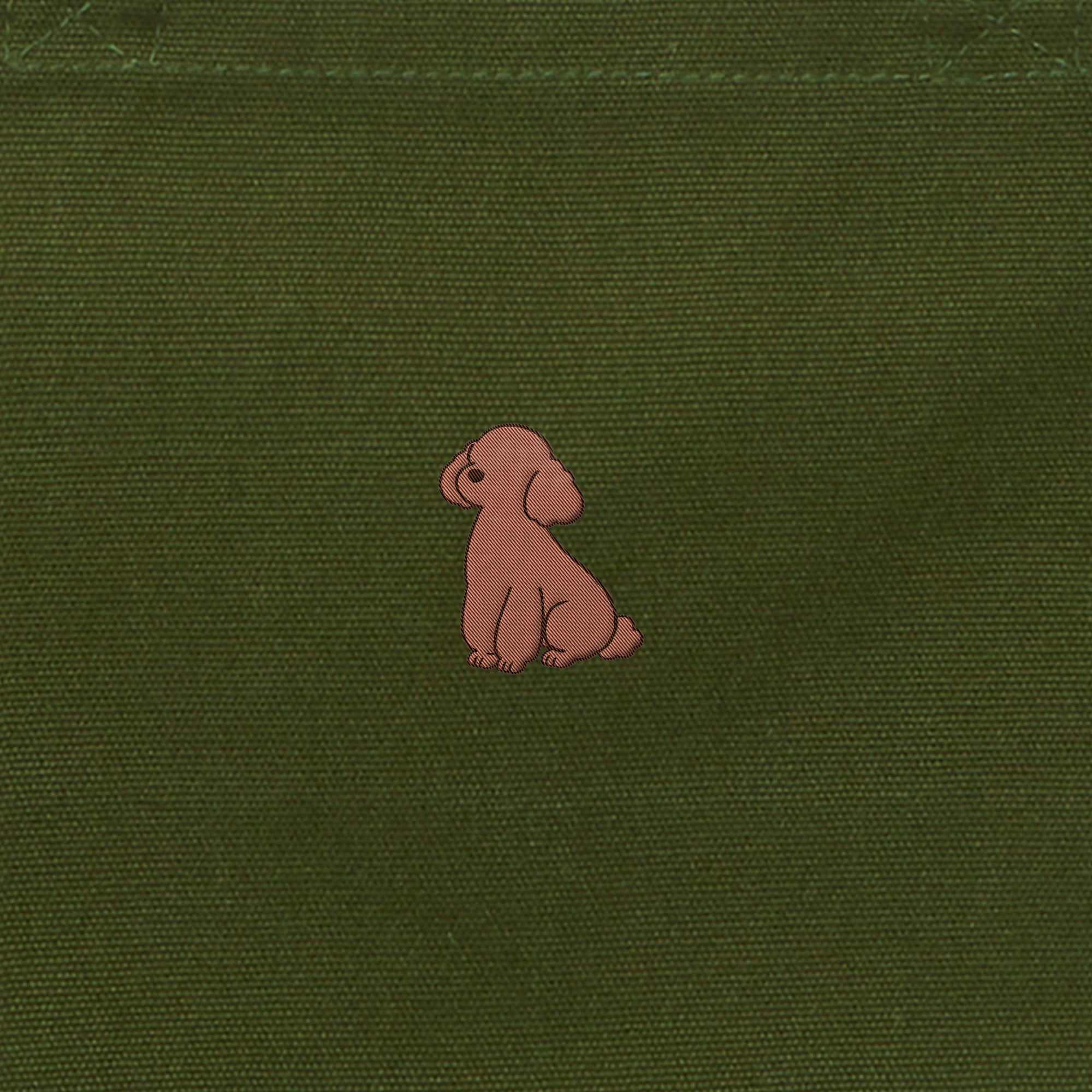 ランチバッグミニトート ワンポイント刺繍 "トイプードル ブラウン" od image