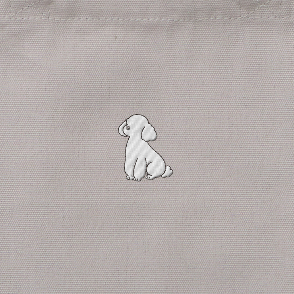 ランチバッグミニトート ワンポイント刺繍 "トイプードル ホワイト" light-gray image