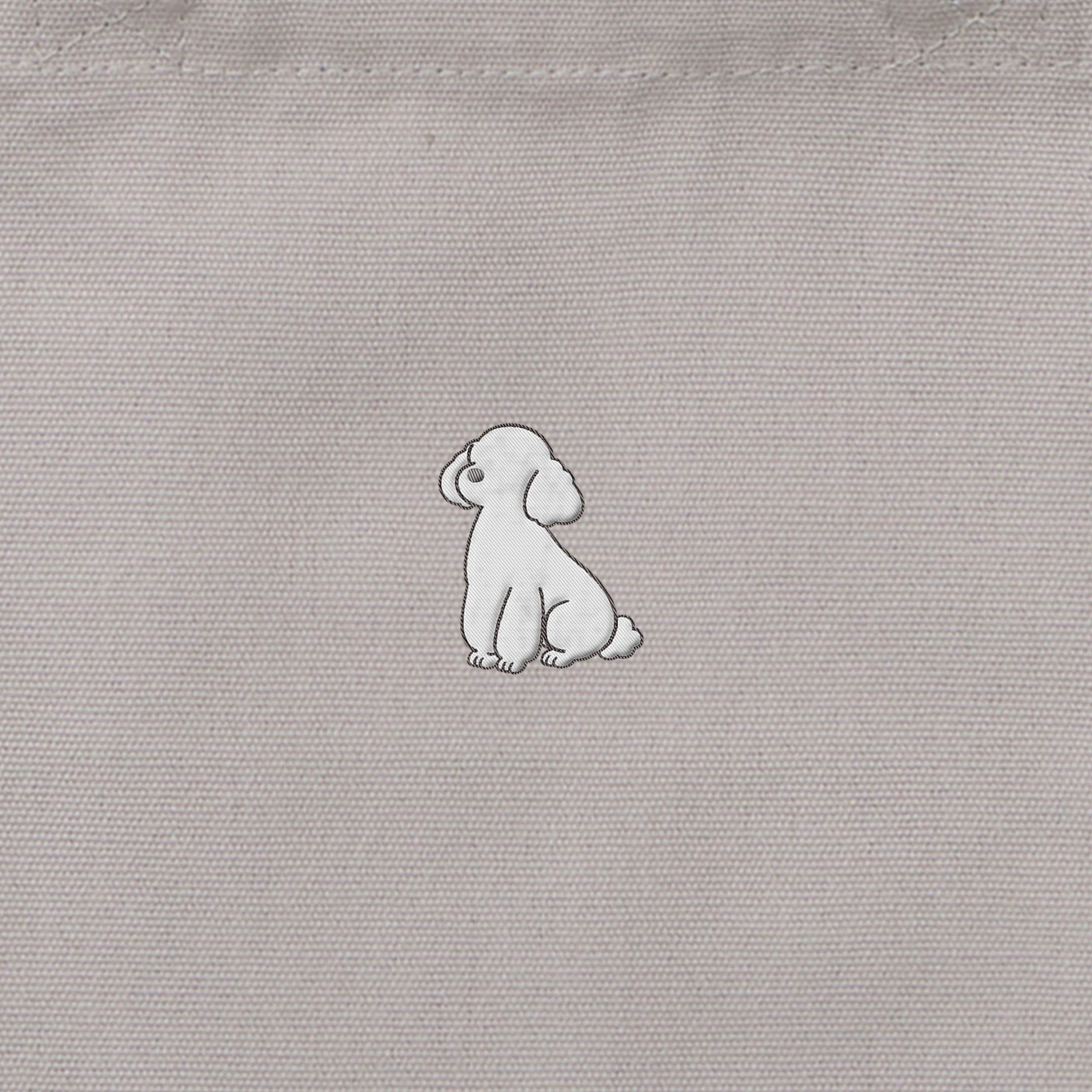 ランチバッグミニトート ワンポイント刺繍 "トイプードル ホワイト" light-gray image