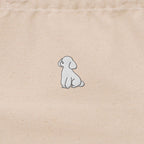 ランチバッグミニトート ワンポイント刺繍 "トイプードル ホワイト" natural image