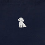 ランチバッグミニトート ワンポイント刺繍 "トイプードル ホワイト" navy image