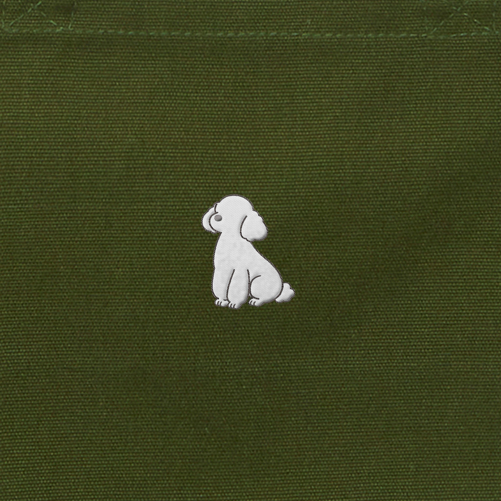 ランチバッグミニトート ワンポイント刺繍 "トイプードル ホワイト" od image