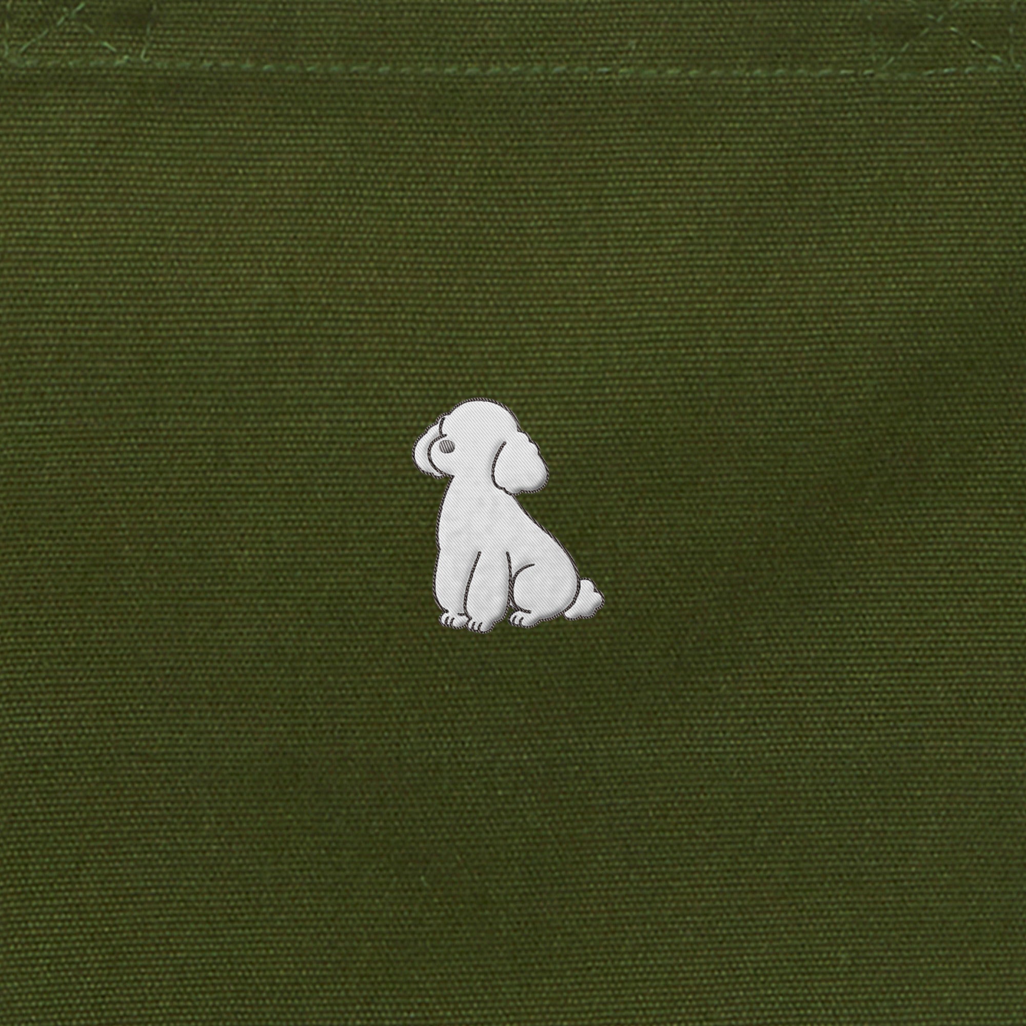 ランチバッグミニトート ワンポイント刺繍 "トイプードル ホワイト" od image