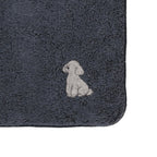タオルハンカチ ワンポイント刺繍 "トイプードル シルバー" navy image