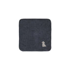 タオルハンカチ ワンポイント刺繍 "トイプードル シルバー" navy image