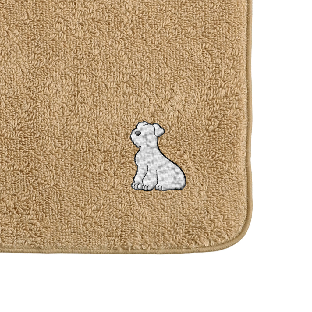 タオルハンカチ ワンポイント刺繍 "シュナウザー ホワイト" beige image
