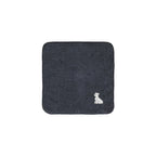 タオルハンカチ ワンポイント刺繍 "シュナウザー ホワイト" navy image