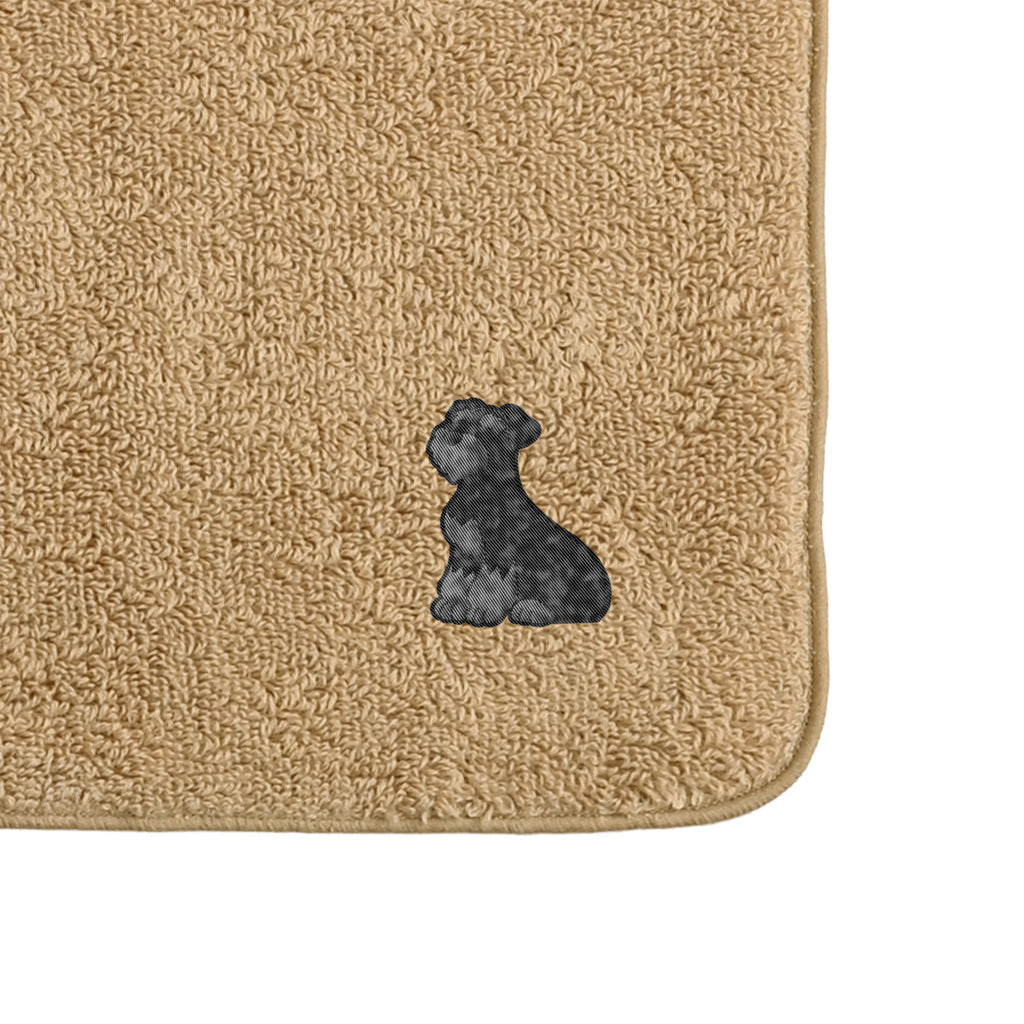 タオルハンカチ ワンポイント刺繍 "シュナウザー ブラック" beige image