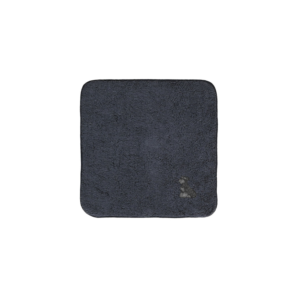 タオルハンカチ ワンポイント刺繍 "シュナウザー ブラック" navy image