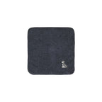タオルハンカチ ワンポイント刺繍 "シュナウザー ソルト&ペッパー" navy image