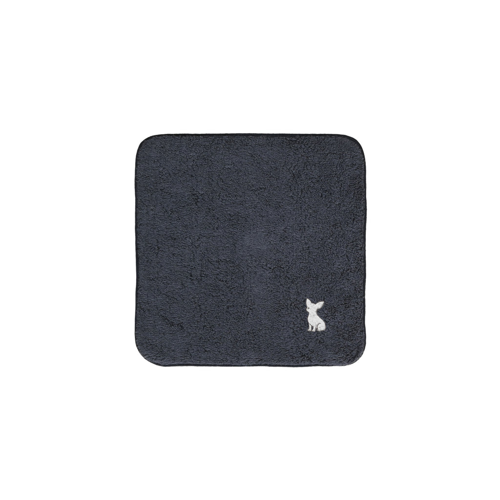 タオルハンカチ ワンポイント刺繍 "チワワ ホワイト" navy image