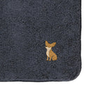 タオルハンカチ ワンポイント刺繍 "チワワ レッド" navy image