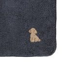 タオルハンカチ ワンポイント刺繍 "トイプードル クリーム" navy image