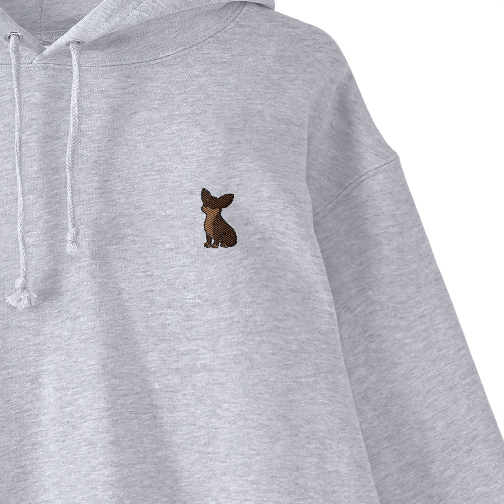 パーカー 刺繍 "チワワ チョコタン" gray image