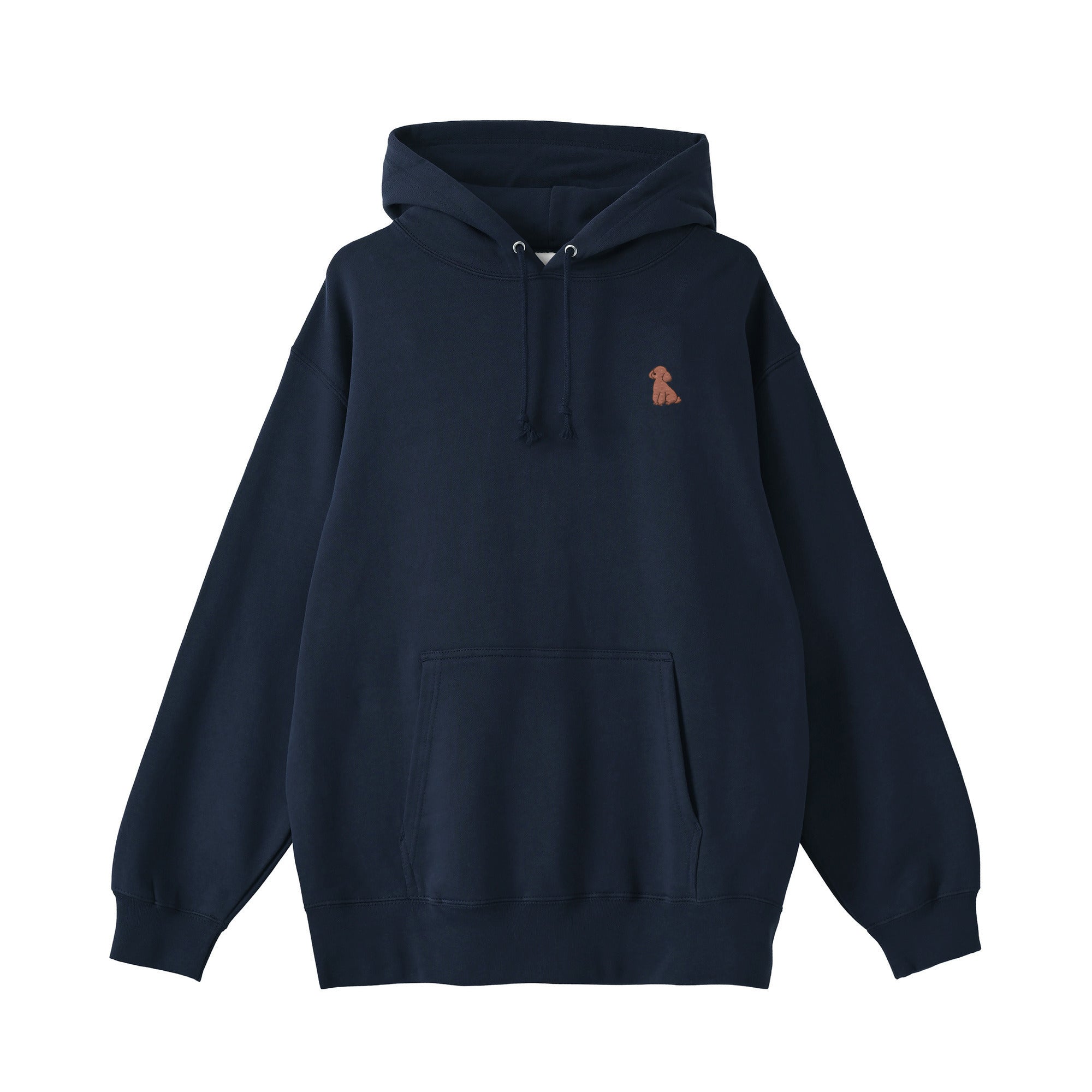 パーカー 刺繍 "トイプードル ブラウン" navy image