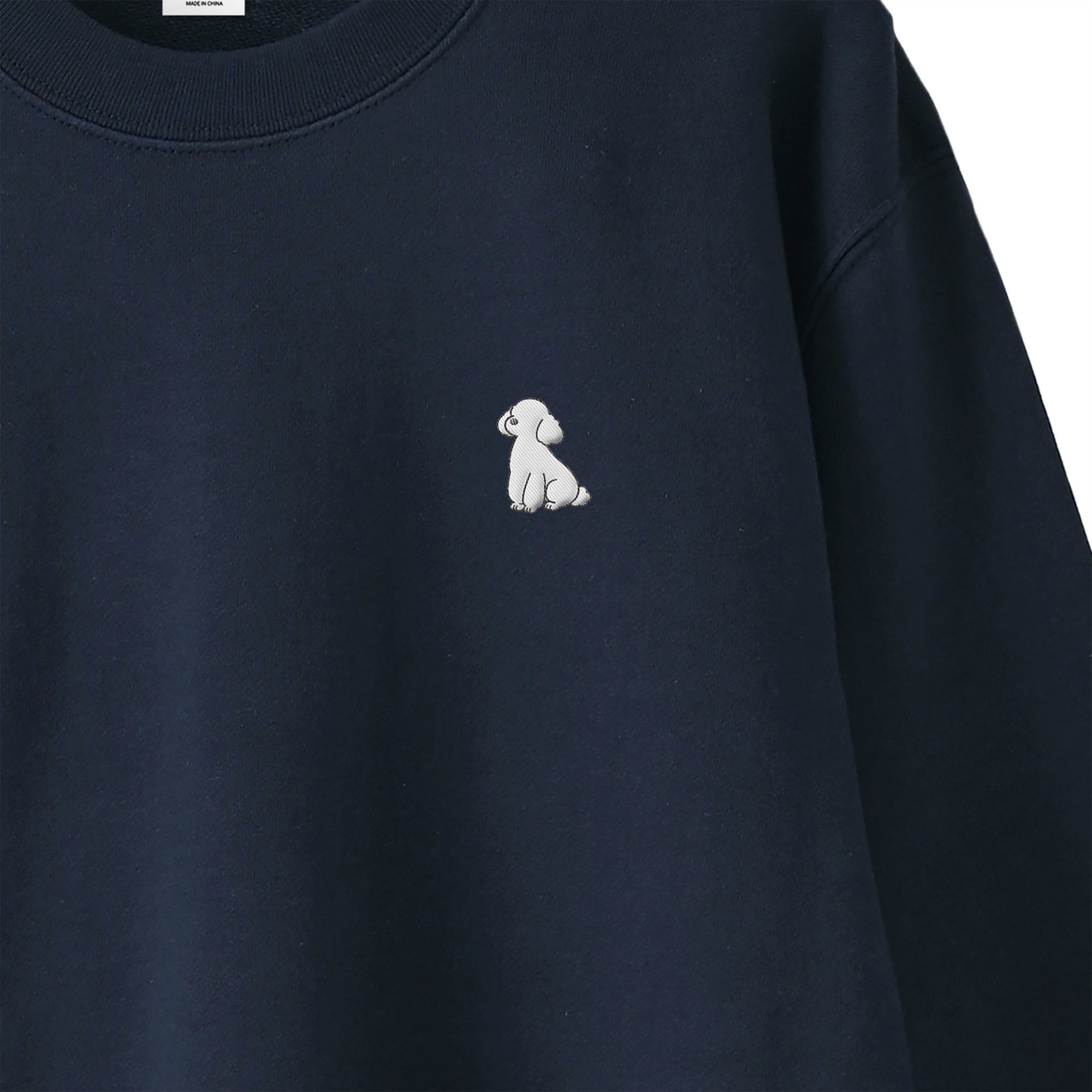 スウェットトレーナー "トイプードル ホワイト" navy image